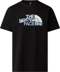 The north face m mountain line regular short sleeve tee heren outdoorshirt - tnf zwart