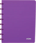 Atoma - trendy schrift | ft a5 | 144 bladzijden | commercieel geruit | transparant paars