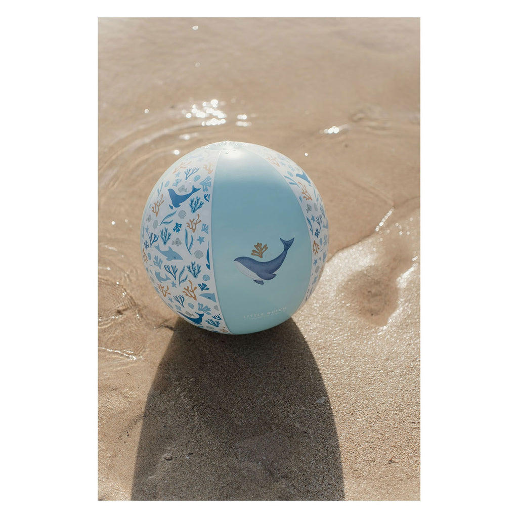 Little dutch ocean dreams strandbal blauw, 35cm