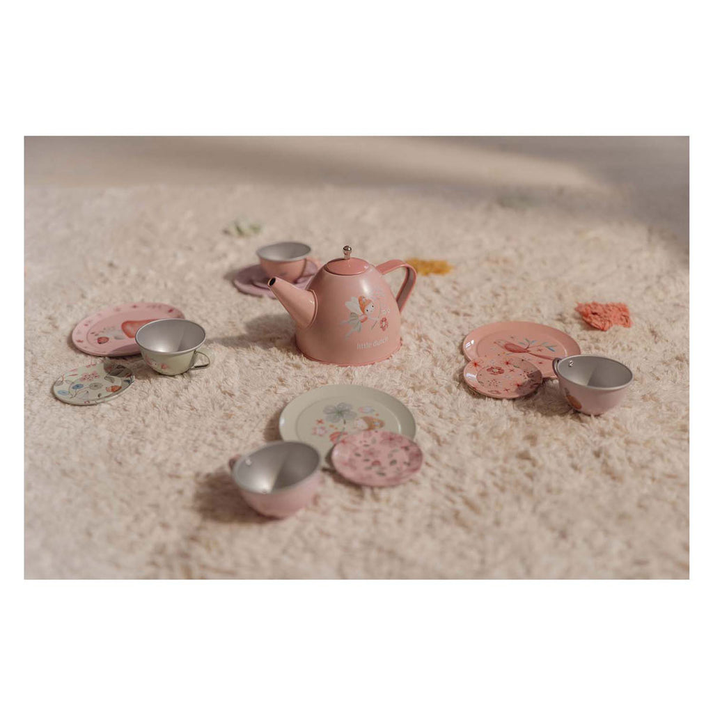 Little dutch fairy garden tinnen theeservies