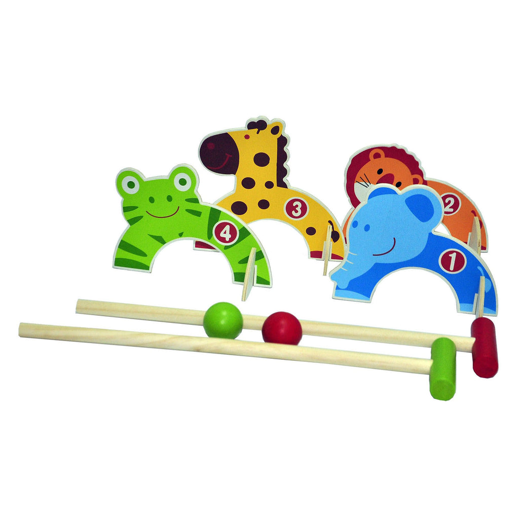 Outdoor-Spielzeug-Krocket aus Holz in Tierform