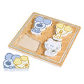 Rubo toys woezel en pip baby houten puzzel, 4st.