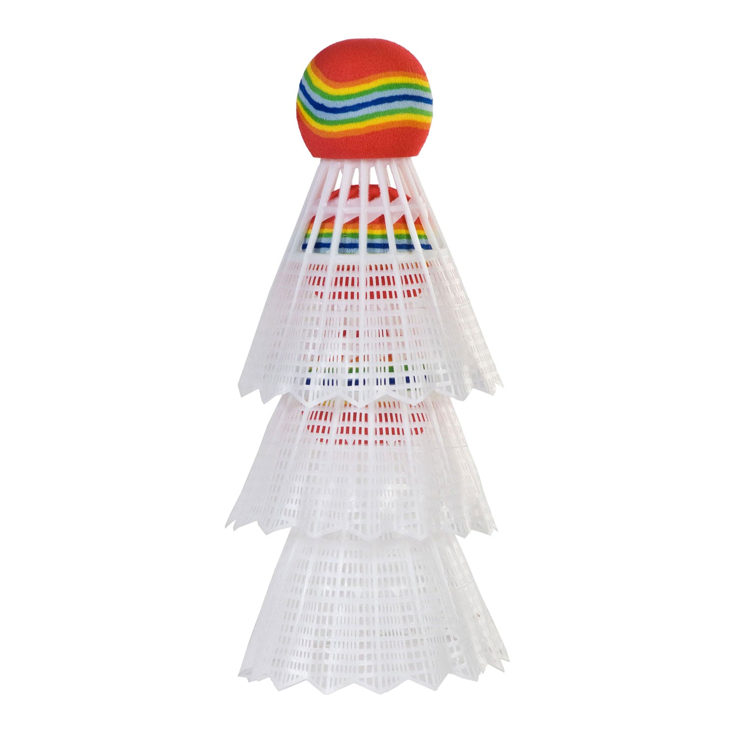 Sportx Mini-Badminton-Federbälle im Rohr, 3 Stück.