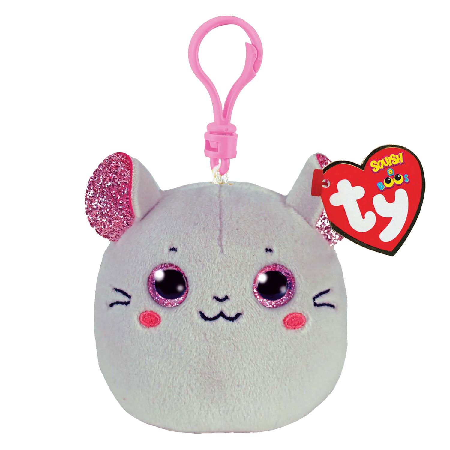 Ty Beanie Ty Squish-a-Boo Clips Katzenminze Maus, 8 cm