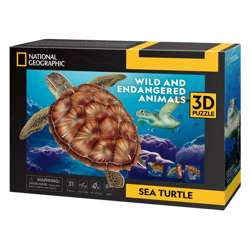 Cubic Fun 3D-Puzzle: National Geographic Meeresschildkröte