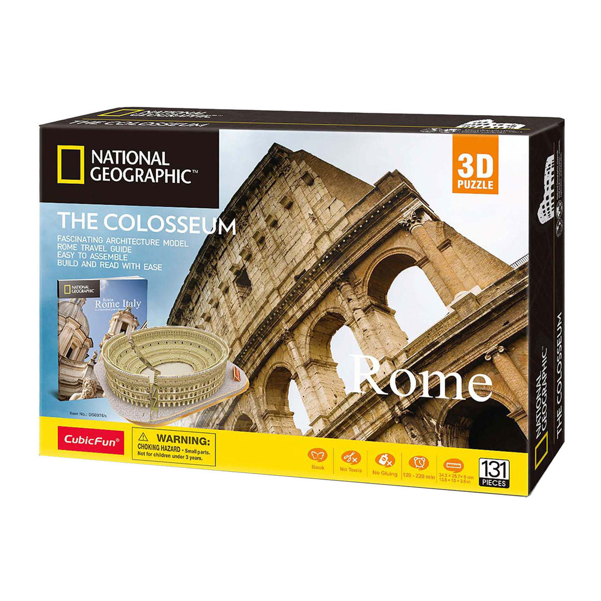 Cubic fun national geographic 3d puzzel the colosseum rome 131 stukjes