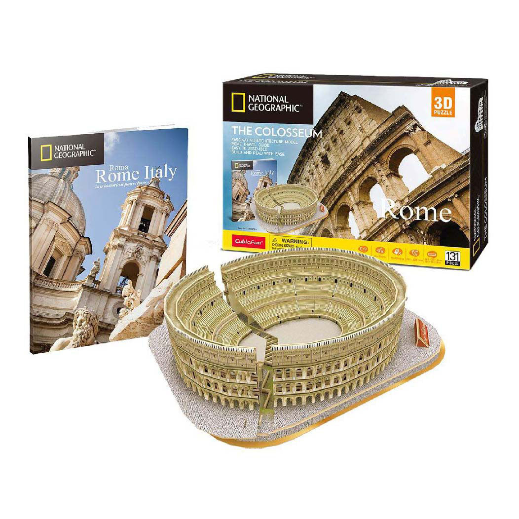 Cubic fun national geographic 3d puzzel the colosseum rome 131 stukjes