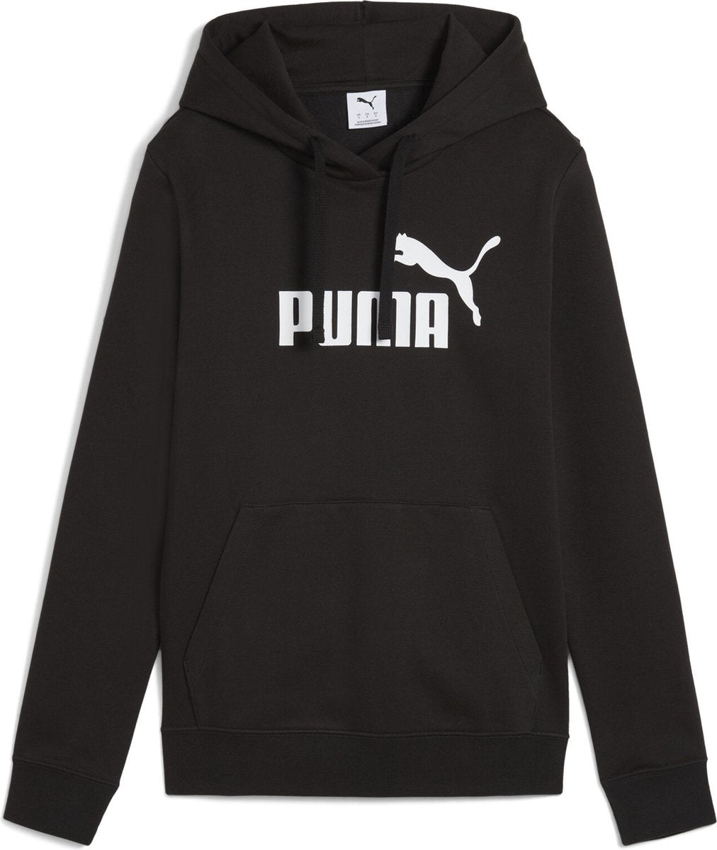 Puma ess no. 1 logo hoodie fl dames sporttrui - black m