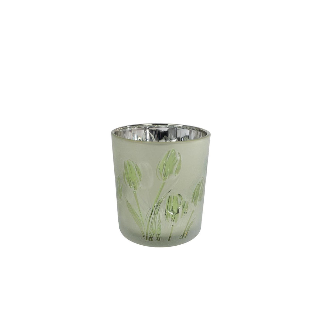 Theelichthouder tulip s ass kleur glas