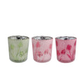 Theelichthouder tulip s ass kleur glas