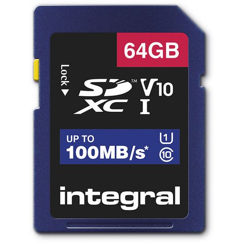 Sdxc kaart integral v30 64 gb