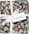 Creativ company patchwork stof 45x55 cm zwart 4 stuks