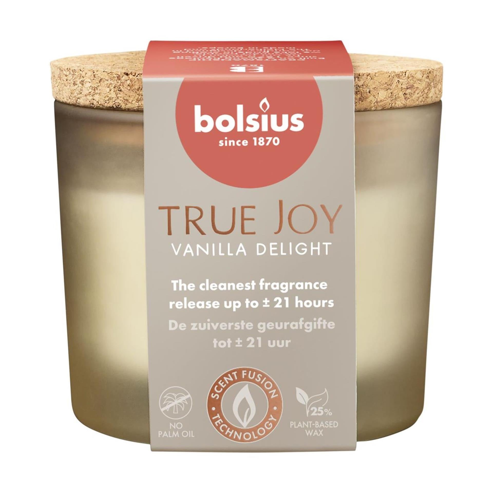 Bolsius geurglas + deksel 66 83 vanilla delight