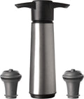 Vacuvin vacu vin wine saver rvs – vacuümpomp voor wijn – inclusief 2 wijnstoppers – houdt wijn langer vers