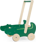 Trixie houten loopwagen - mr. crocodile - babywalker - kinder speelgoed - loopkar vanaf 1,5 jaar - voor jongens en meisjes - fsc