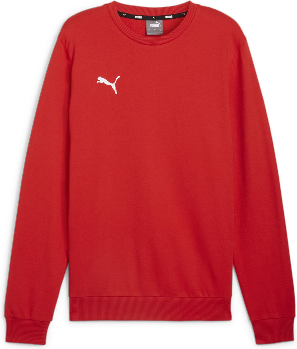 Puma teamgoal casuals crew neck sweat heren sporttrui - red- white xxl