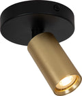 Lucide ritmo - plafondspot (plafondlamp) - ø 10 cm - 1xgu10 (mr11) - mat goud messing