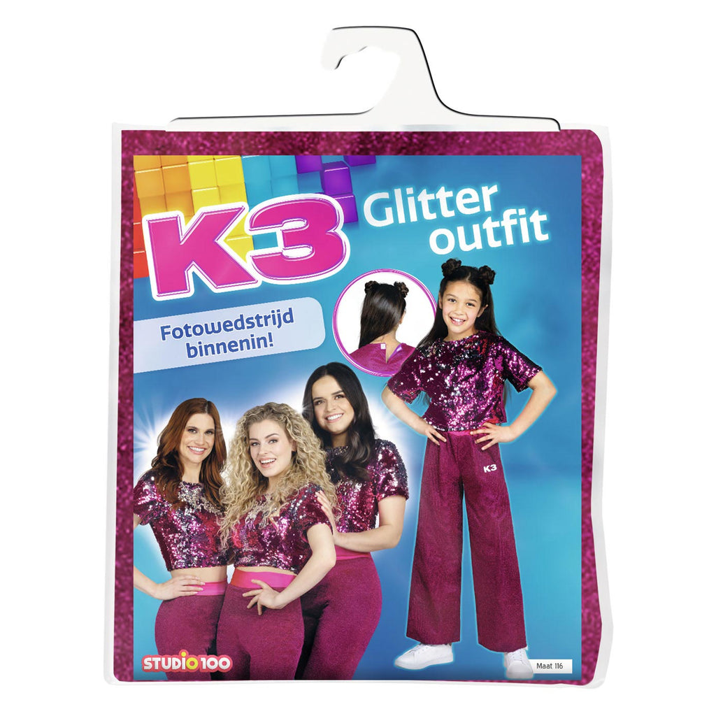 Studio 100 Kostüm K3 Rosa, 3-5 Jahre