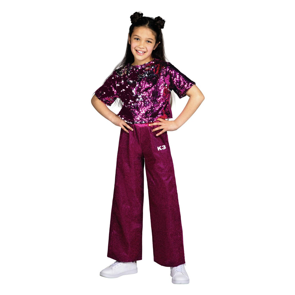 K3 verkleedpak roze, 9-11 jaar