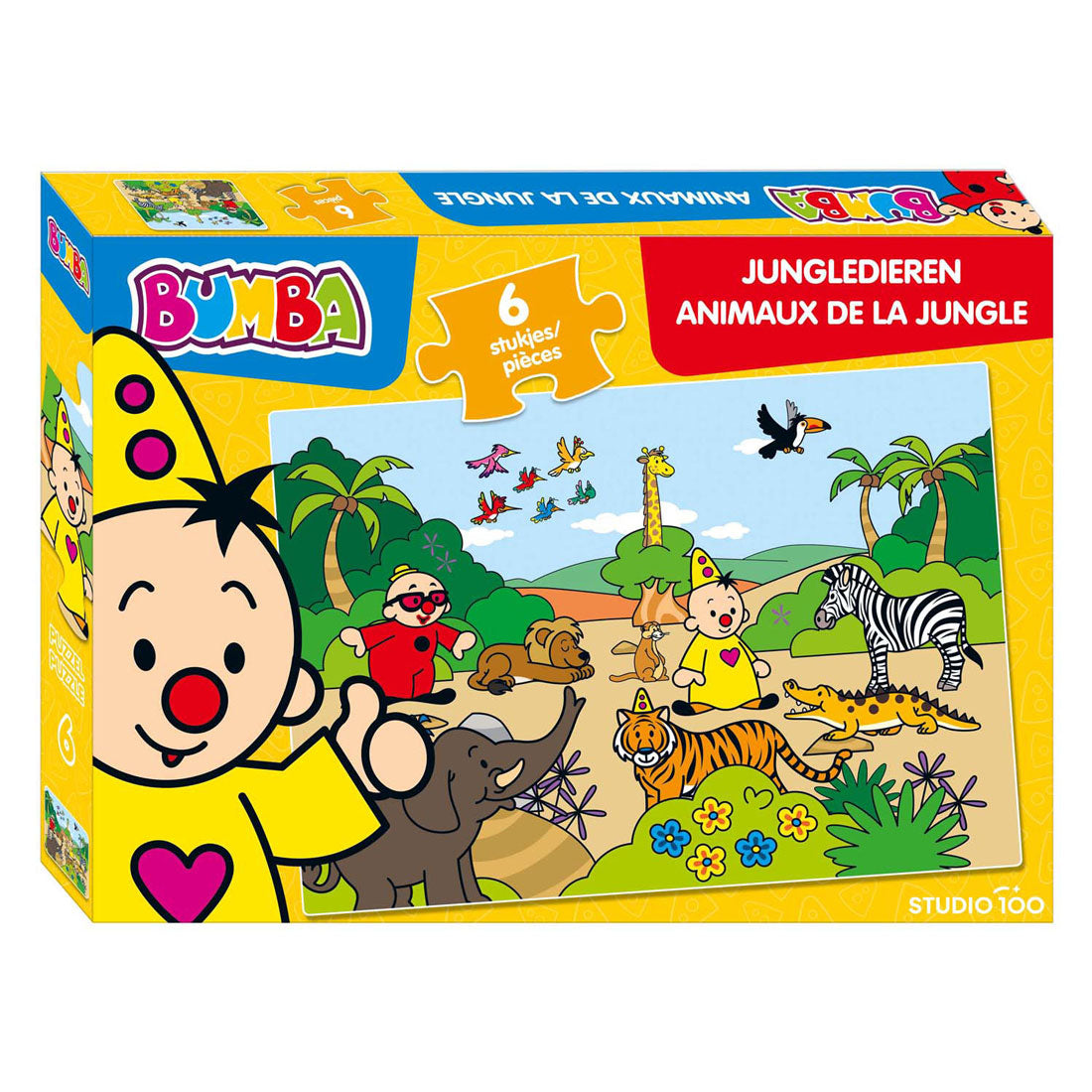 Studio 100 Bumba Puzzle Dschungeltiere, 6-teilig.