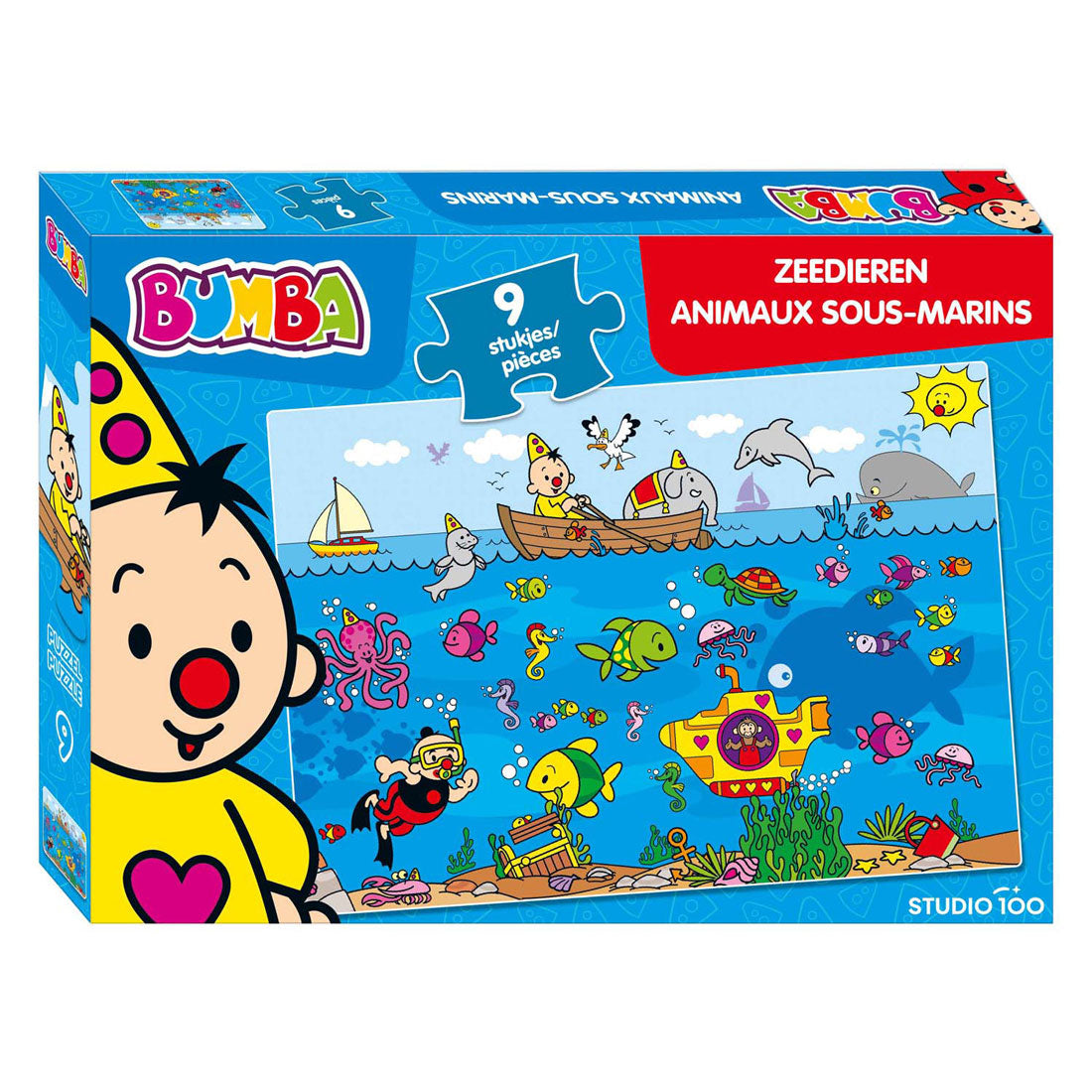 Studio 100 Bumba Puzzle Meerestiere, 9-teilig.