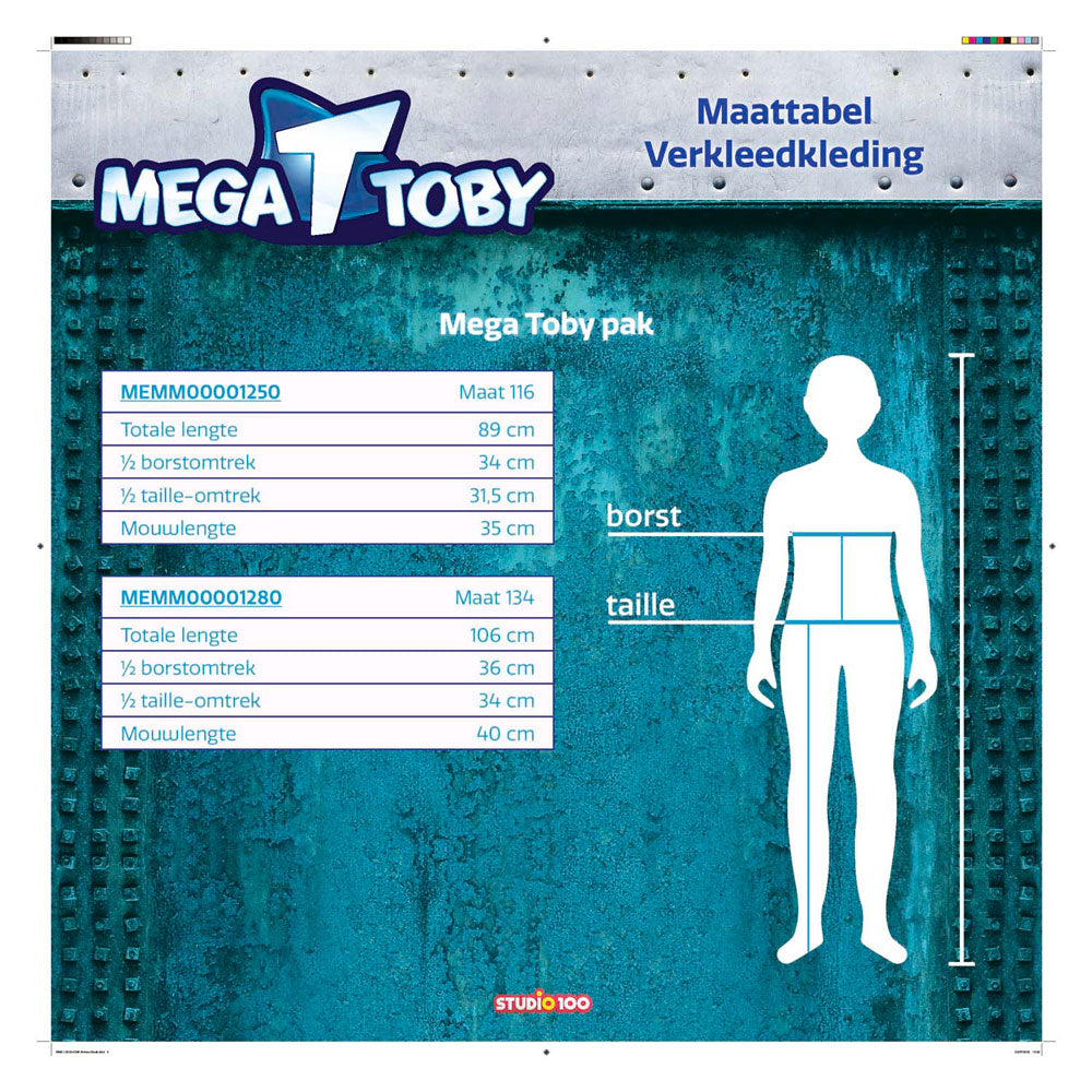 Studio 100 Mega Mindy Kostüm für Toby (6-8 Jahre)