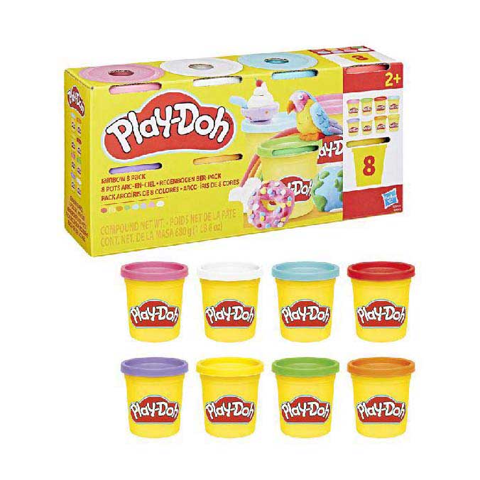 Play-doh regenboog - 8 kleipotjes