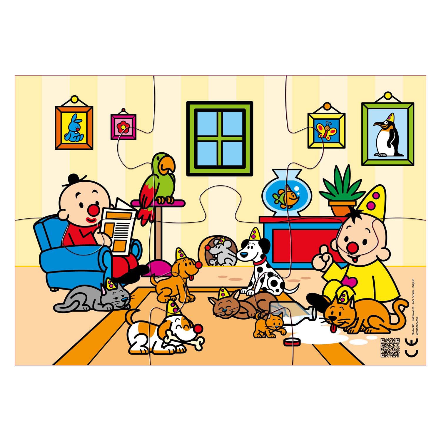Studio 100 bumba puzzel waf waf miauw miauw - 6st.