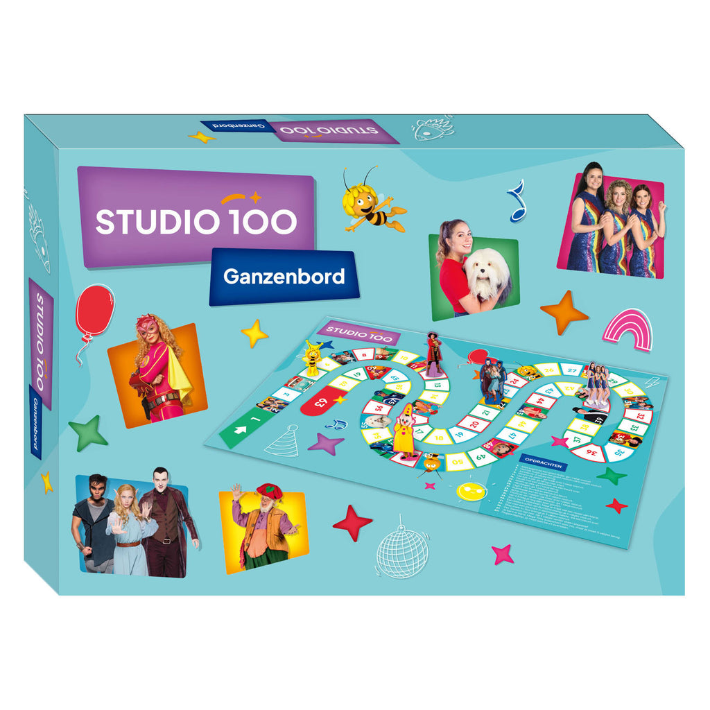 Studio 100 - spel - ganzenbord 30 jaar - met dobbelstenen en pionnen - jubileum editie