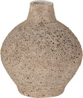 Woood sive decoratie vaas - klei - zand - 25x22x22