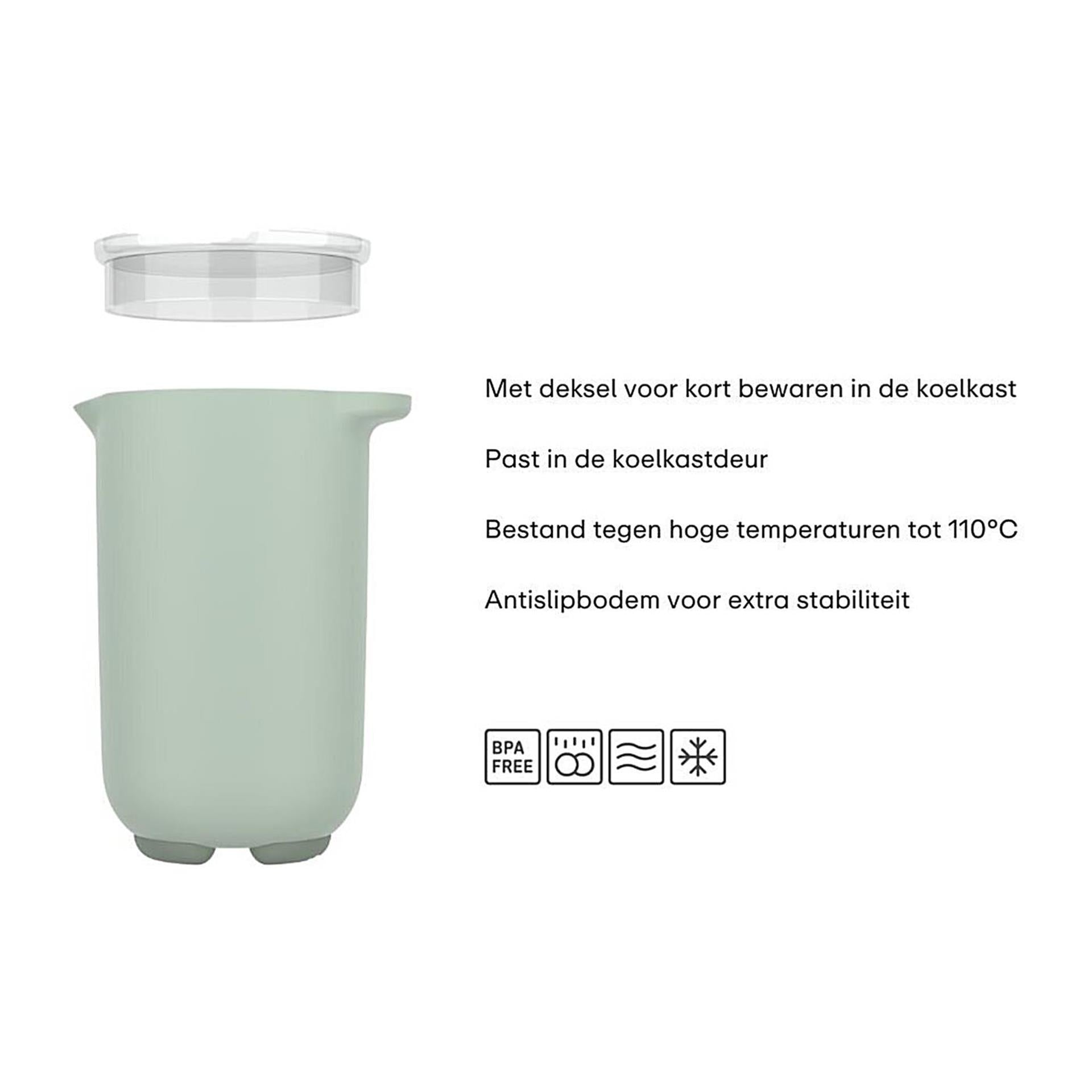 Mepal mixbeker met deksel 1l chalk