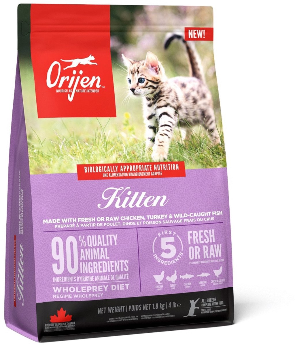 Orijen kitten kip kalkoen zalm - kattenvoer - 1.8 kg