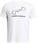 Under armour ua gl foundation update ss-wht heren sportshirt - wit - mod grijs - zwart