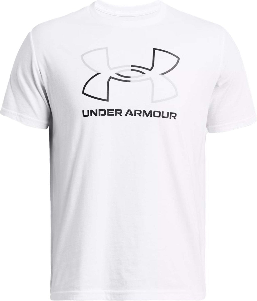 Under armour ua gl foundation update ss-wht heren sportshirt - wit - mod grijs - zwart m