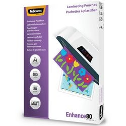 Fellowes lamineerhoezen - enhance a4 - matte afwerking - 80 micron - 100 stuks