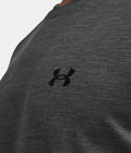 Under armour ua tech vent ss-gry heren sportshirt - castlerock - zwart