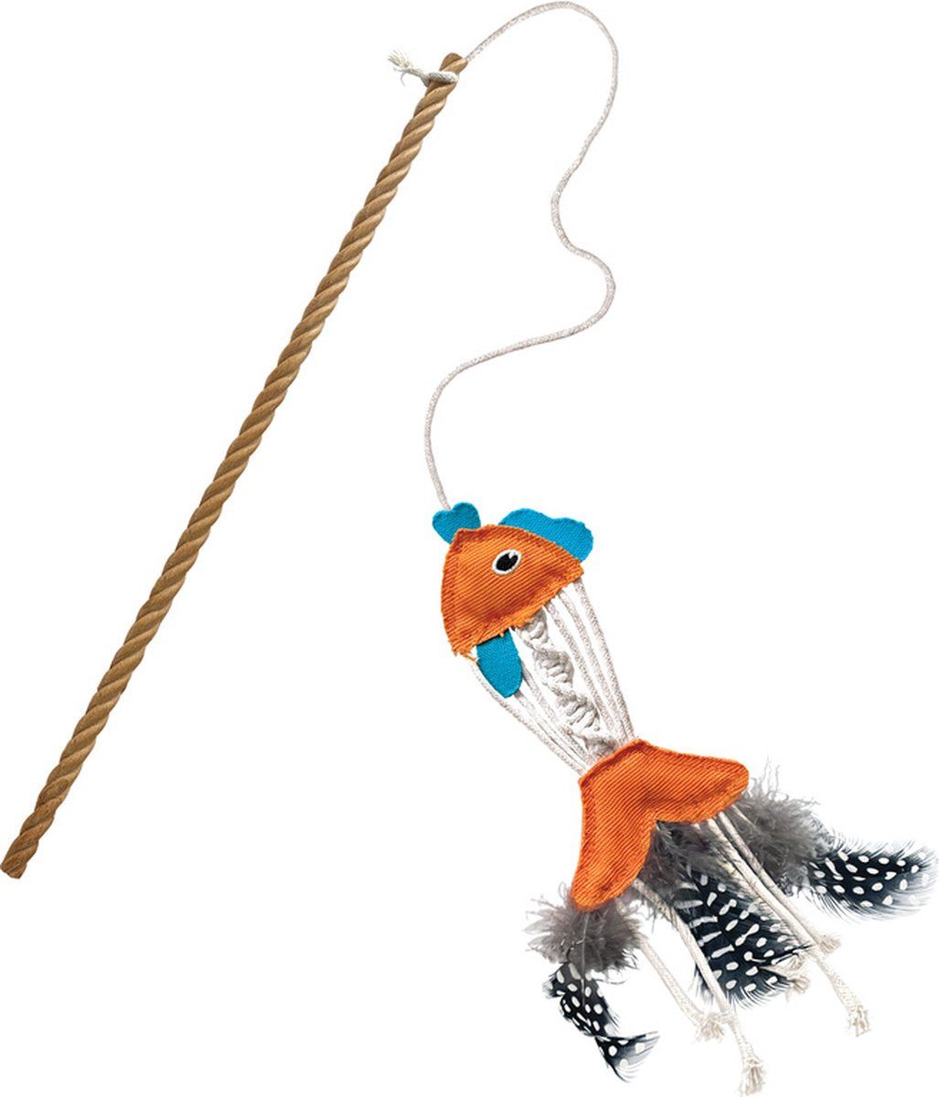 Kong naturals teaser kattenhengel vis 91,5x12,5x0,5 cm