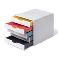 Durable ladenkast varicolor® mix 5 - wit meerkleurig - 5 laden - a4