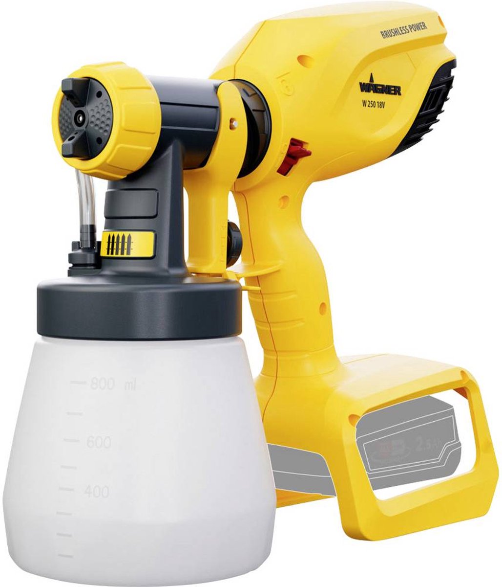 Wagner wood metal sprayer w 250 18v verfspuit – excl.accu