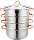 Klausberg 7736 - stoompan - 5 delig - 24 cm - 5 liter - rvs - alle warmtebronnen