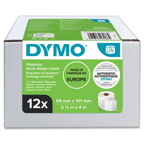Dymo adresetiketten s0722420 mat wit