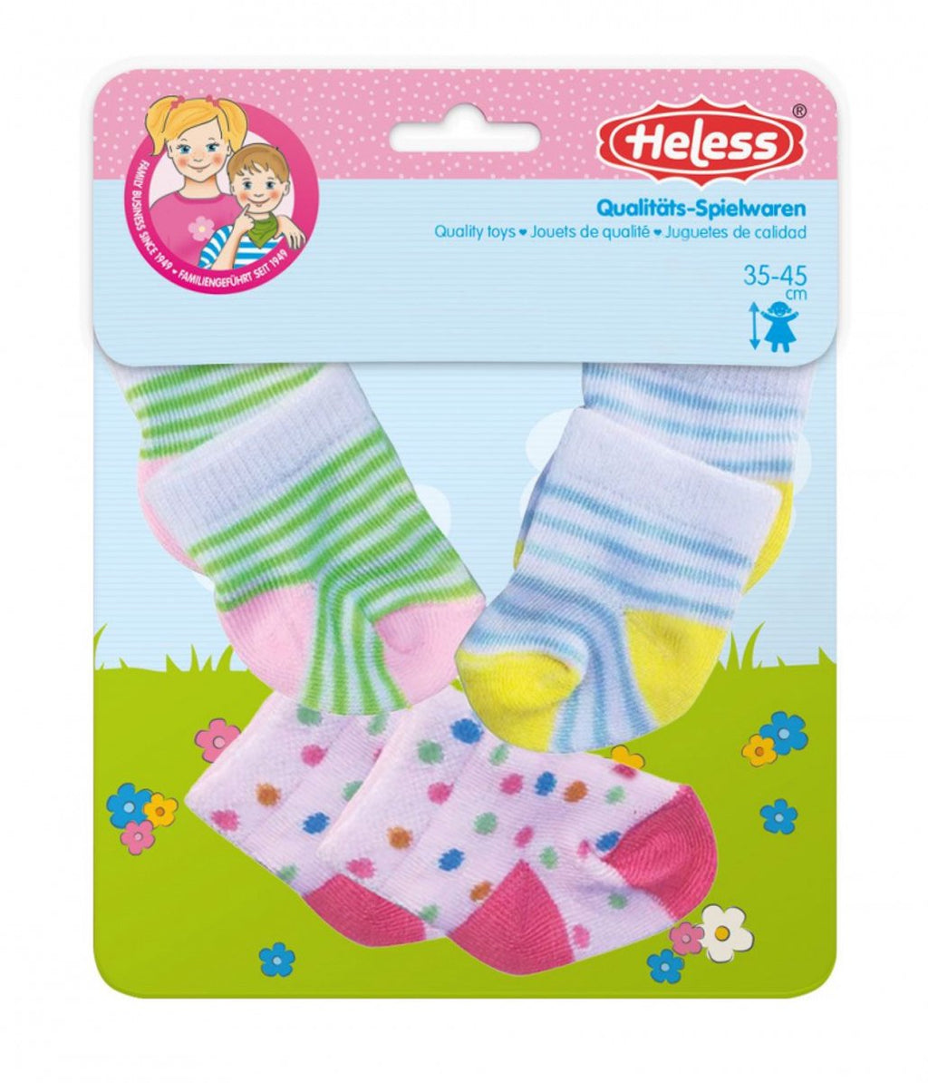 Heless Poppen Socken 3 Paar, 28-35 cm