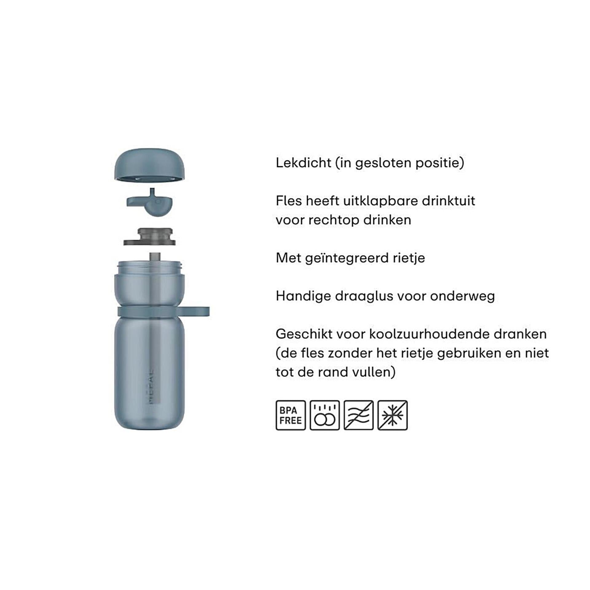 Mepal drinkfles flip 600ml frost blue