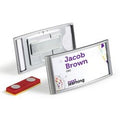 Durable badge classic magneet 30 x 65 mm zilvergrijs