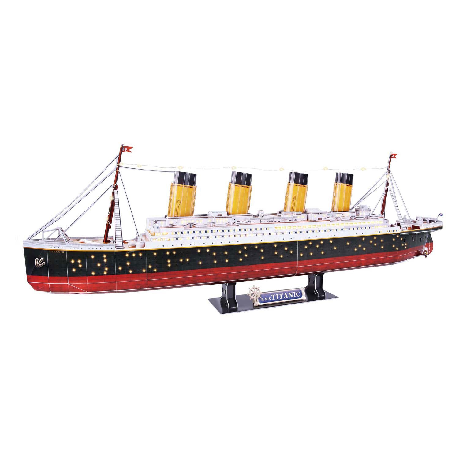 Cubic fun 3d puzzel titanic met led verlichting - 266st.