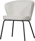 Woood admit eetkamerstoel - bouclé - naturel wit - 77x60x59 cm