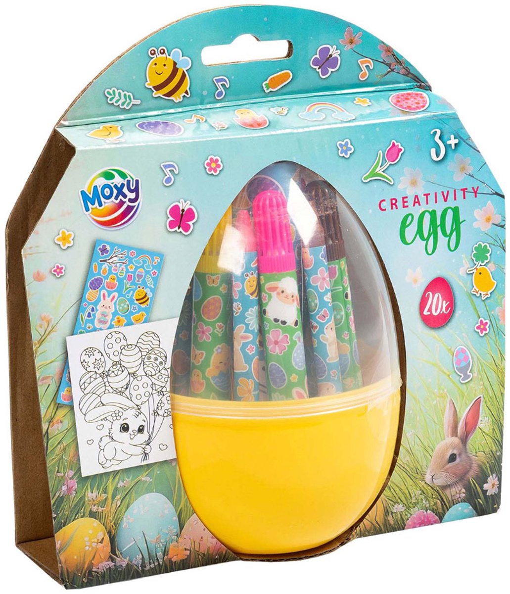 Kreatives Bastelset für Osterbastelarbeiten – inkl. Filzstifte und Buntstifte