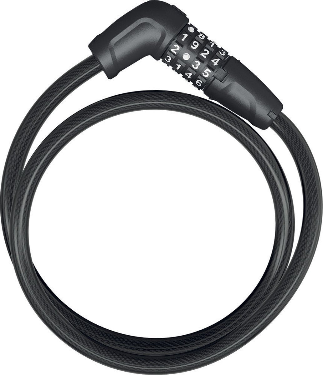 Abus fietsslot kabelslot - numerino 5410c - security level 3 - zwart - 85 cm - geschikt voor stadsfietsen en kinderfietsen