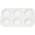 Palet, rechthoekig palet met 6 vakken, afm 13x8,5 cm, wit, 10 stuk 1 doos