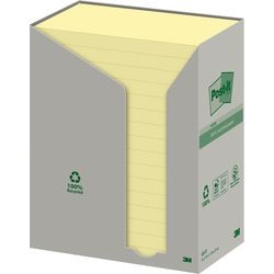 Post-it memoblok 655 76x127mm recycled geel